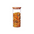 Wholesale food grade empty glass jar with bamboo lid  BJ-144A